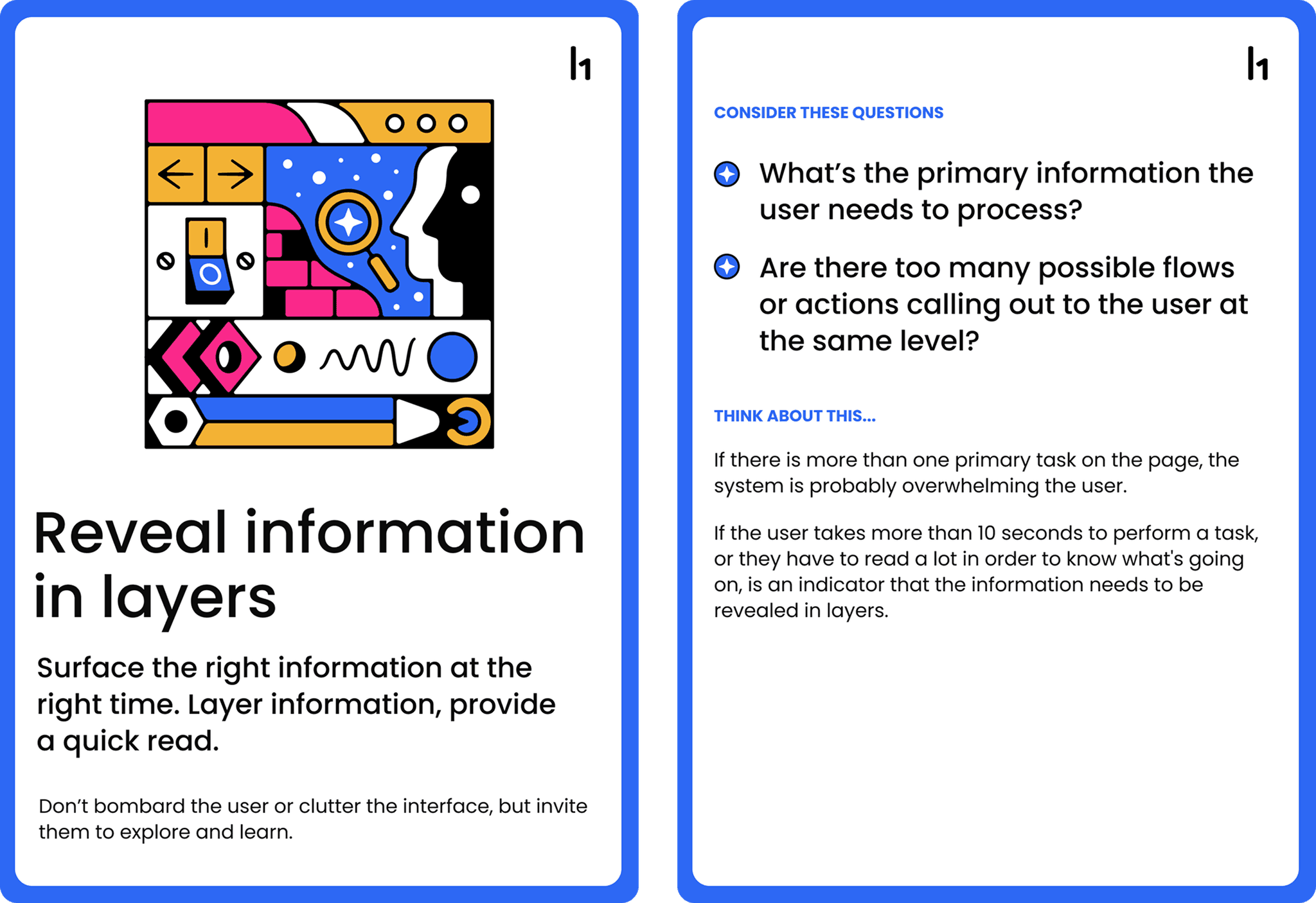 Reveal information in layers